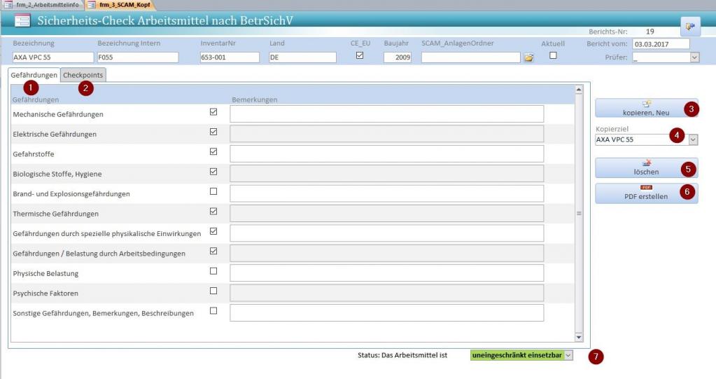 Sicherheits-Check Arbeitsmittel Gefährdung Sicherheits-Check Arbeitsmittel Gefährdung